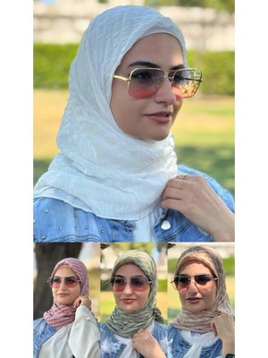 ALDAIYR 4jakarlı Pamuk Caz Eşarp 120X120 Pamuk