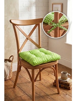 Dekomod 1 Adet Dijital Baskılı Bağcıklı Pofidik Sandalye ve Piknik Minderi Çok Amaçlı 40X40CM