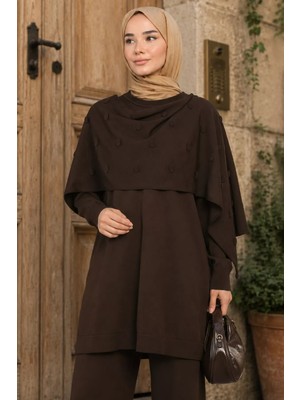 Julude Gülseli Kadın Tunik Pantolon Tesettür Ikili Takım P-00022761