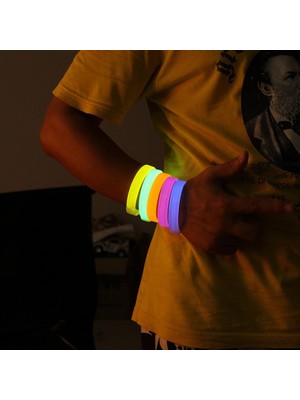 Renas Store Glow Partisi Fosforlu Ekstra Kalın Bileklik 6 Renk 6’lı Set – Baskı Yapılabilir