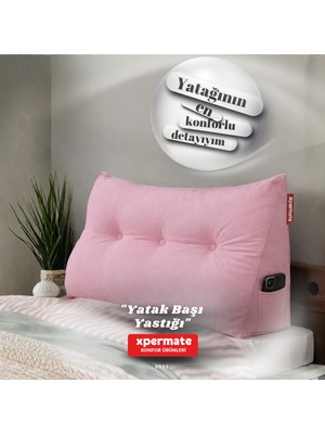 Xpermate Yatak Başı Yastığı Sırt ve Bel Destek Yastığı 90 cm Yaslanma ve Dinlenme Yastığı