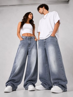 St.Poll Eskitme Yıkamalı Baggy Jean