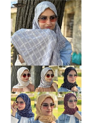 ALDAIYR 7 Jakarlı Pamuk Caz Eşarp 120X120 Pamuk Ikinci Desen
