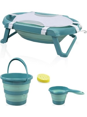 Renas Store Katlanır Banyo 5'li Küvet Seti 596 Turkuaz