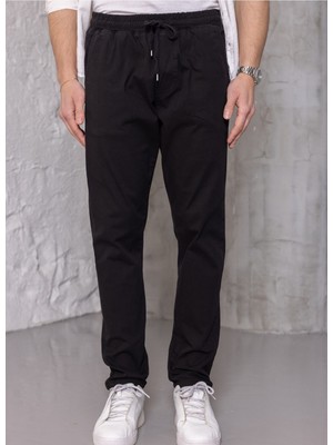 Blayn Jeans Erkek Siyah Jogger Pantolon – Rahat Kesim, Bağcıklı, Mevsimlik Günlük Kullanım