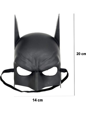 Renas Store Siyah Renk Çocuk Boy Arkadan Lastikli Maske A Kalite  20X14 cm