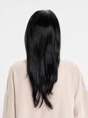 Renas Store Siyah Renk Uzun Parti Peruğu