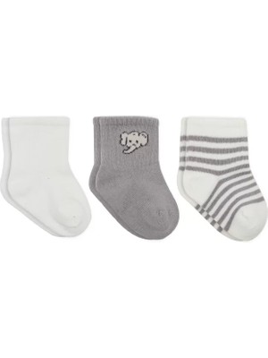 Renas Store Üreticiniz Elephant Boy 3'lü Penye Soket Çorap 10135 Ekru