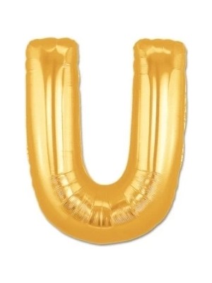 Renas Store U Harf Folyo Balon Altın Renk  40 Inç
