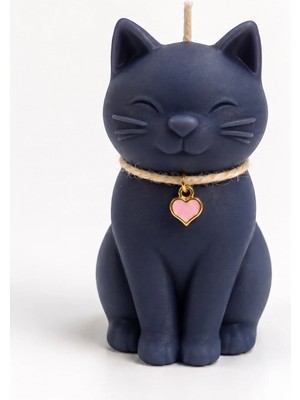 Umay Aura Kedi Figürlü Dekoratif Mum -Şans Kedisi Hediyelik Biblo Mum Soya Wax