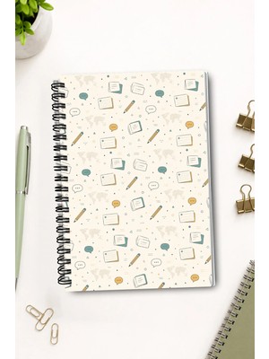 giftkonsept Minimalist Harita Detaylı 50 Yaprak 100 Sayfa Sprialli Defter
