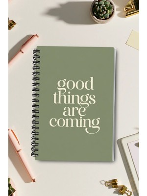 giftkonsept "good Things Are Coming" Motivasyon 50 Yaprak 100 Sayfa Sprialli Defter