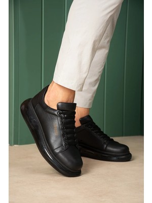 Zerenyus ZRC295 Yüksek Kalite Air Kalın Taban Erkek Sneaker Siyah