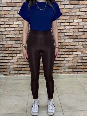 Exit Collection Dalgıç Kumaş Yüksek Bel Dar Paça Spor Tayt