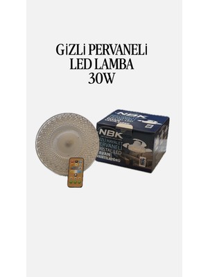 NBK Gizli Pervaneli/kumandalı LED Lamba 30W