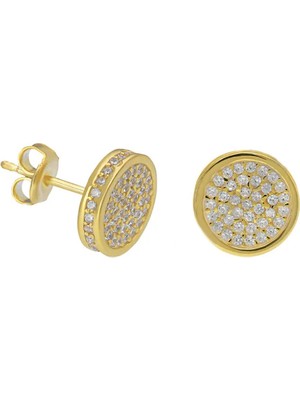 Eva Pırlanta Kübik Zirkon Küpe 717103 Gold