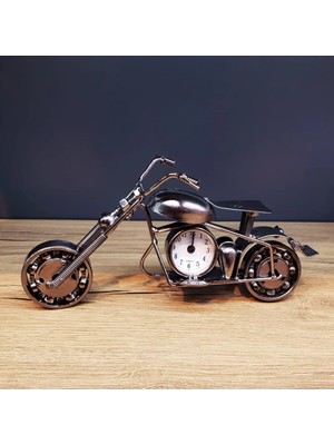 Renas Store Masaüstü Dekoratif Metal Motor Saat