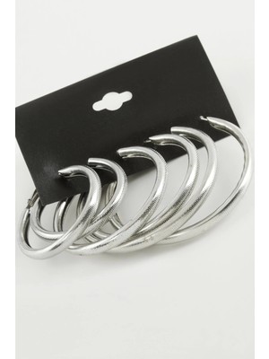 Renas Store Noktalı Metal Halka Küpe 6 Adet