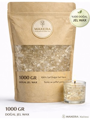 Waxera %100 Saf Jel Wax 1000 gr – Şeffaf Mum Yapım Jeli - Hobi ve Dekoratif Mum Yapımı Için