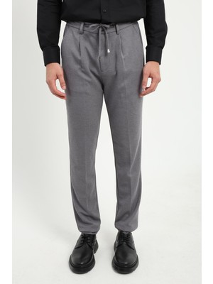 Dufy Erkek Slim Fit Gri Pantolon