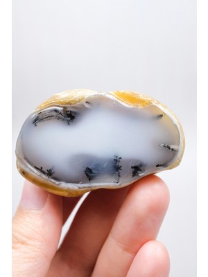 Healcrystal Dendritic Honey Opal Merlinite: Polished Free Form Stone