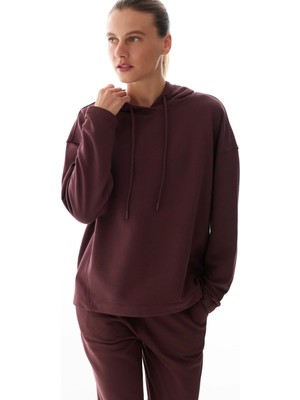 Penti Kahverengi Oversize Plain Uzun Kollu Sweatshirt