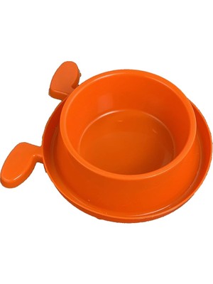 Hepta Collection Miapet Plastik Köpek Kulaklı Mama ve Su Kabı 400 ml Turuncu