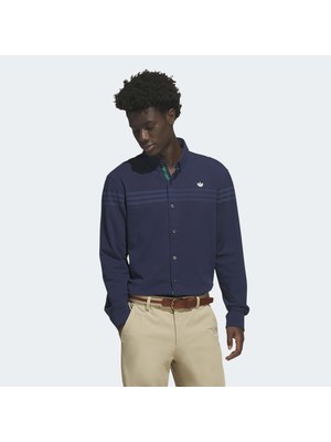 Adidas Originals Twistknit Erkek Lacivert Uzun Kollu Polo Tişört (KR5430)