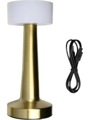 TeknoKapsül Şarjlı Dokunmatik LED Masa Lambası 3 Renk Dimmer Özellikli
