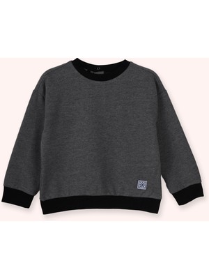 Panço Erkek Bebek Yuvarlak Yaka Antrasit Sweatshirt