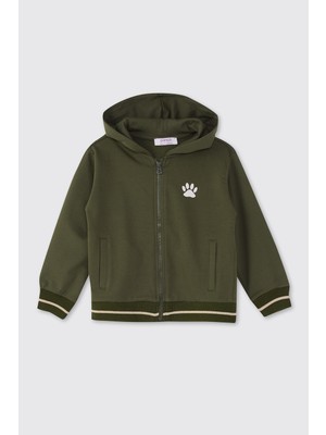 Panço Erkek Bebek Fermuarlı Haki Sweatshirt