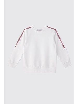 Panço Erkek Çocuk Beyaz Sweatshirt