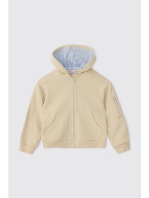 Panço Erkek Bebek Kapüşonlu Bej Sweatshirt