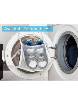 Renas Store Hassas Çamaşır - Ayakkabı Yıkama Filesi Kapak Bağlamalı 35 x 20 cm