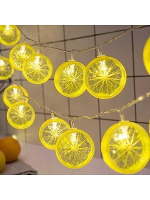Renas Store 2m 10 LED Pilli 2 Kademeli Limon LED Işık MZ-304