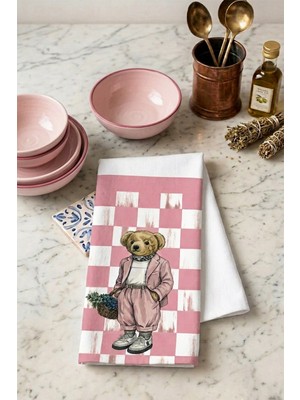 Aymira Home Dekoratif Mutfak Pamuklu Fırın Havlusu Özel Desenli 35X50 cm Yıkanabilir