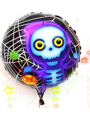 Renas Store Halloween Iskelet Hayalet Folyo Balon 18 Inç