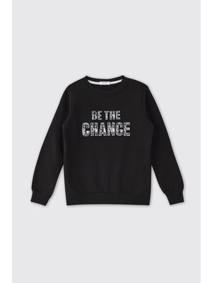 Panço Erkek Çocuk Siyah Sweatshirt