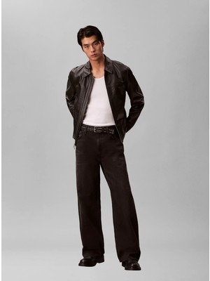 Calvin Klein Erkek Siyah Calvin Klein Baggy Avery Black St, Xb0 Siyah Erkek Kot Pantolon