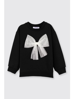 Panço Kız Bebek Siyah Sweatshirt