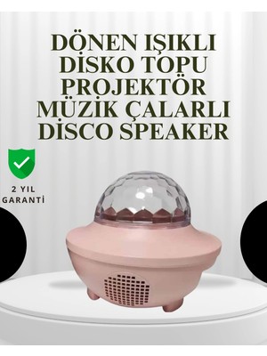 Renas Store Sesle Etkileşimli Yıldız Projektörlü Gece Lambası – Bluetooth Hoparlörlü, USB Girişli, Dönen Okyanus