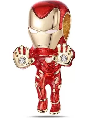 TeknoKapsül Marvel The Avengers Iron Man Gümüş Kaplama Charm