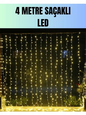 Renas Store 4 Metre Yılbaşı Şelale LED Perde Işık Ev Bahçe Dekor