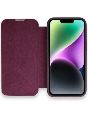 sbodurhome Apple Iphone 13 Pro Max Kılıf Dolpin Kapaklı - Derin Mor
