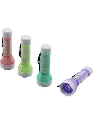 Ttt Mini Boy LED El Feneri - Pilli - Renkli Plastik