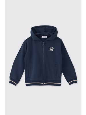 Panço Erkek Bebek Fermuarlı Lacivert Sweatshirt