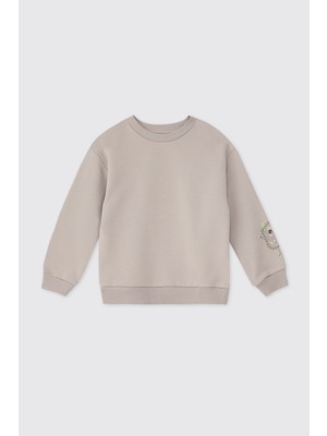 Panço Erkek Bebek Yumuşak Dokulu Taş Sweatshirt