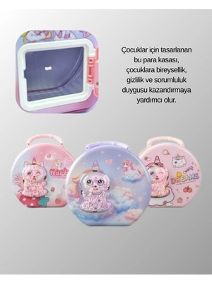 TeknoKapsül Anahtarlı Çocuk Para Kasası Eğitici ve Dekoratif Tasarım