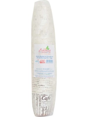 TeknoKapsül Karton Bardak 6.5 Oz Kullan At Çay Kahve Sıcak Kağıt Otomat Bardağı 50 Li 1 Paket