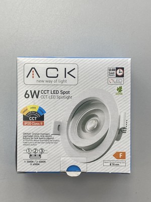 Ack 6W Cct Renk Ayarlı LED Spot
